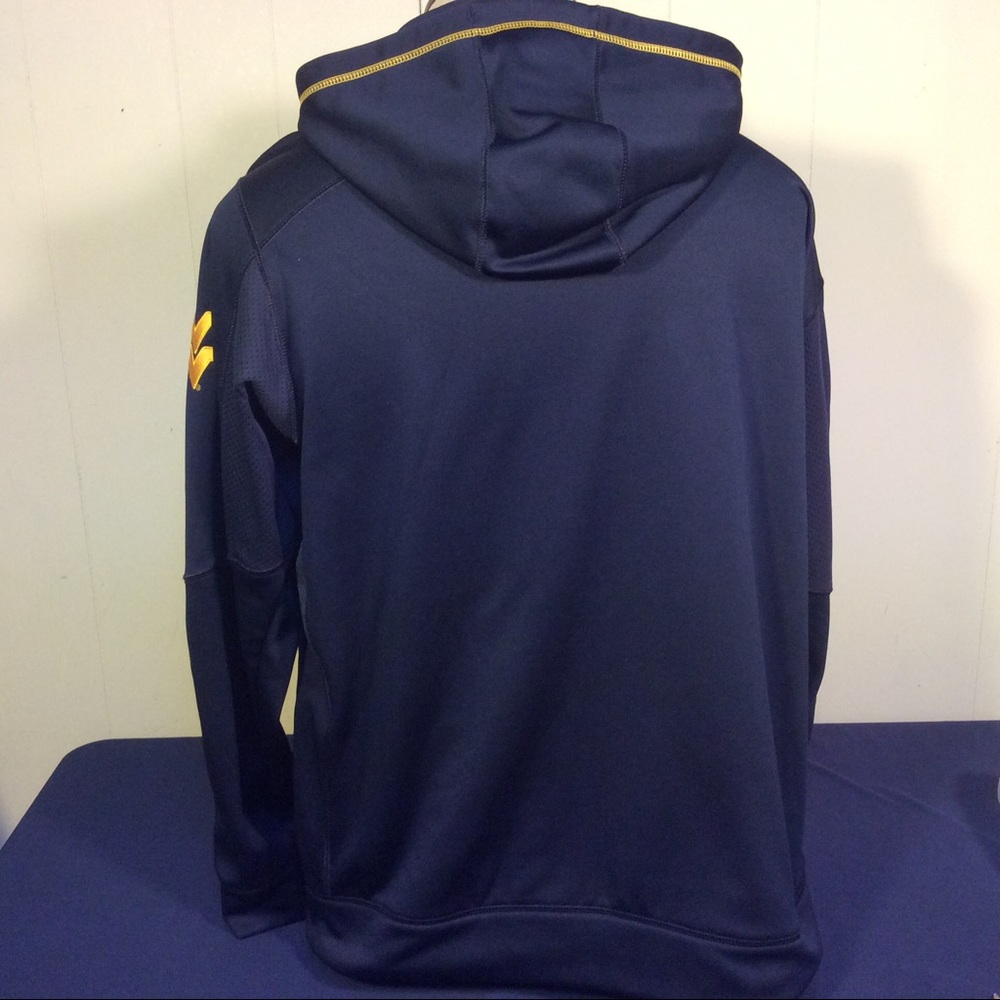 West Virginia Mountaineers Mens zip up Hoodie Size XL Nike Therma Fit - Picture 3 of 9